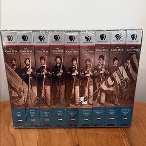 THE CIVIL WAR~ 1861-1865 A Ken Burns Film PBS Box Set 9 VHS Tapes BRAND NEW